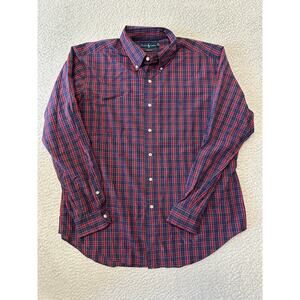 Polo Ralph Laure Mens Long Sleeve Button Down Plaid Shirt Size XL